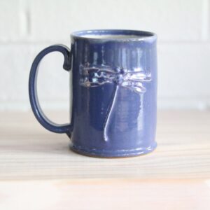 cobalt dragonfly mug